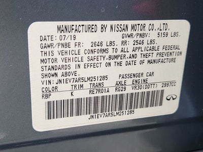 2020 INFINITI Q50 3.0t LUXE