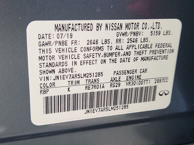 2020 INFINITI Q50 3.0t LUXE