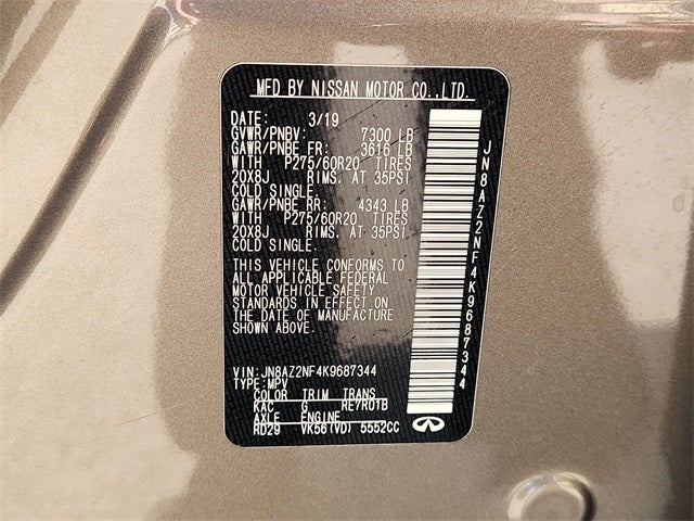 2019 INFINITI QX80 LUXE