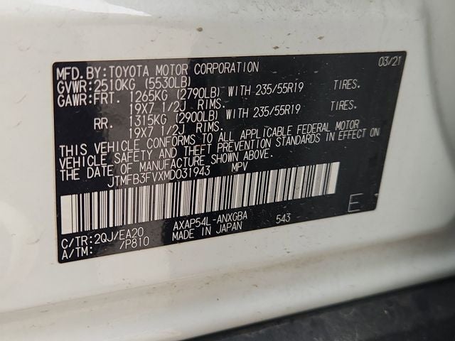 2021 Toyota RAV4 Prime XSE