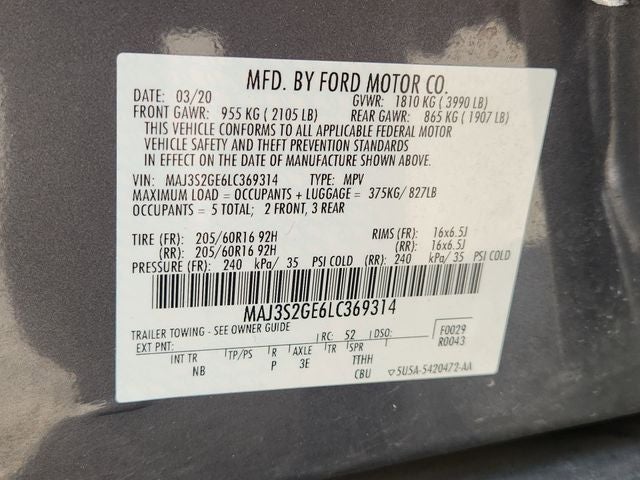 2020 Ford EcoSport SE