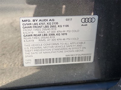 2018 Audi Q3 2.0T Premium