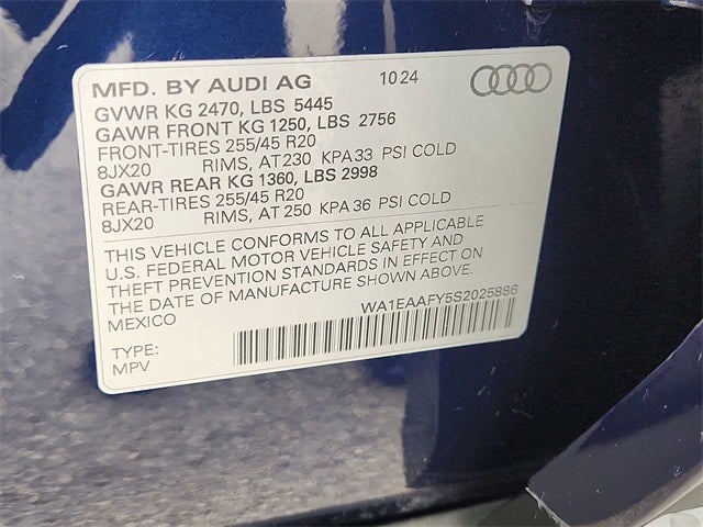 2025 Audi Q5 45 S line Premium Plus quattro