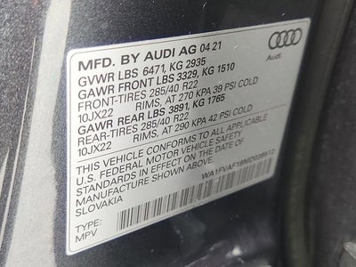 2021 Audi Q8 55 Prestige quattro