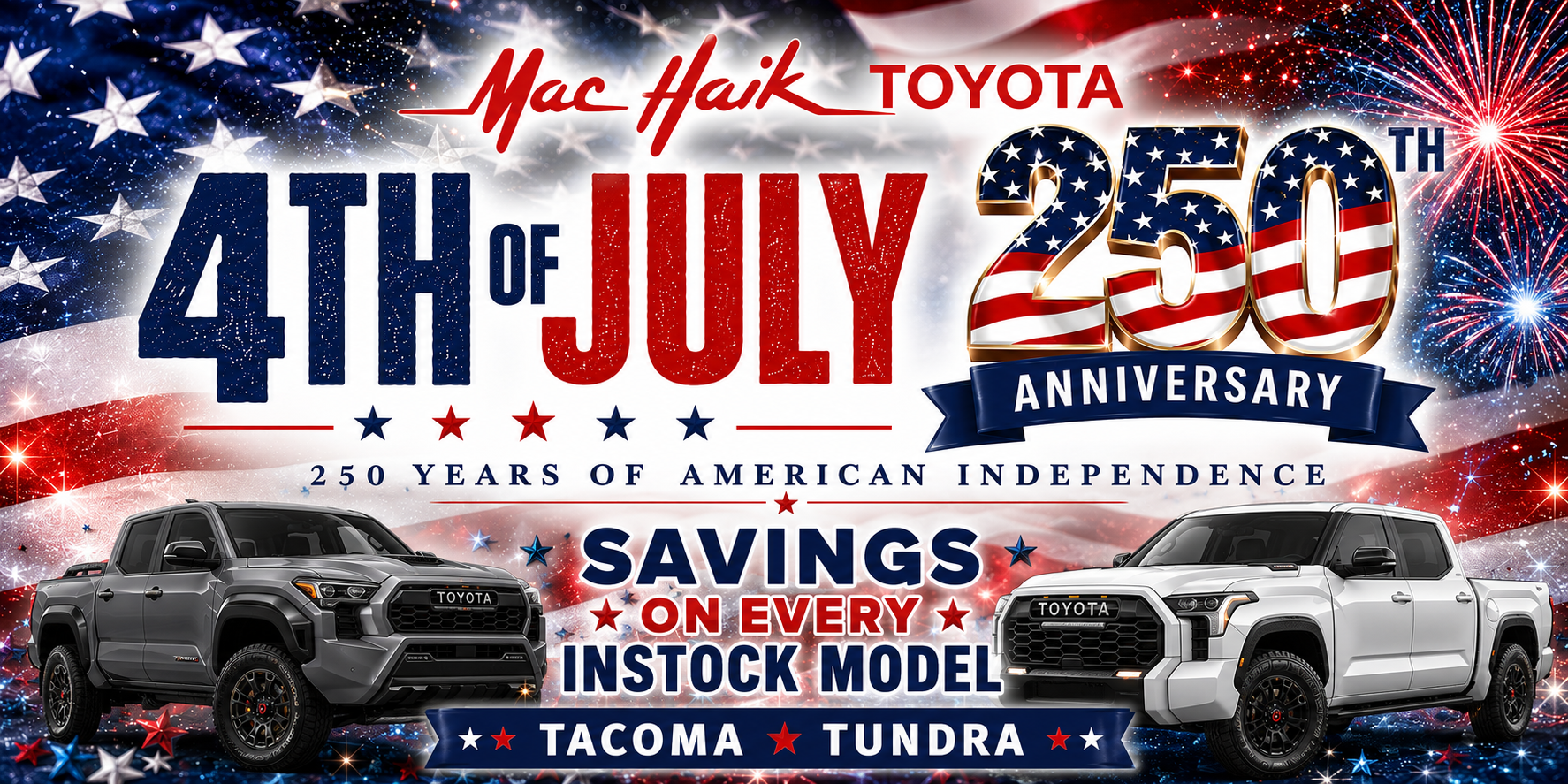 4th of July 250th anniversary savings