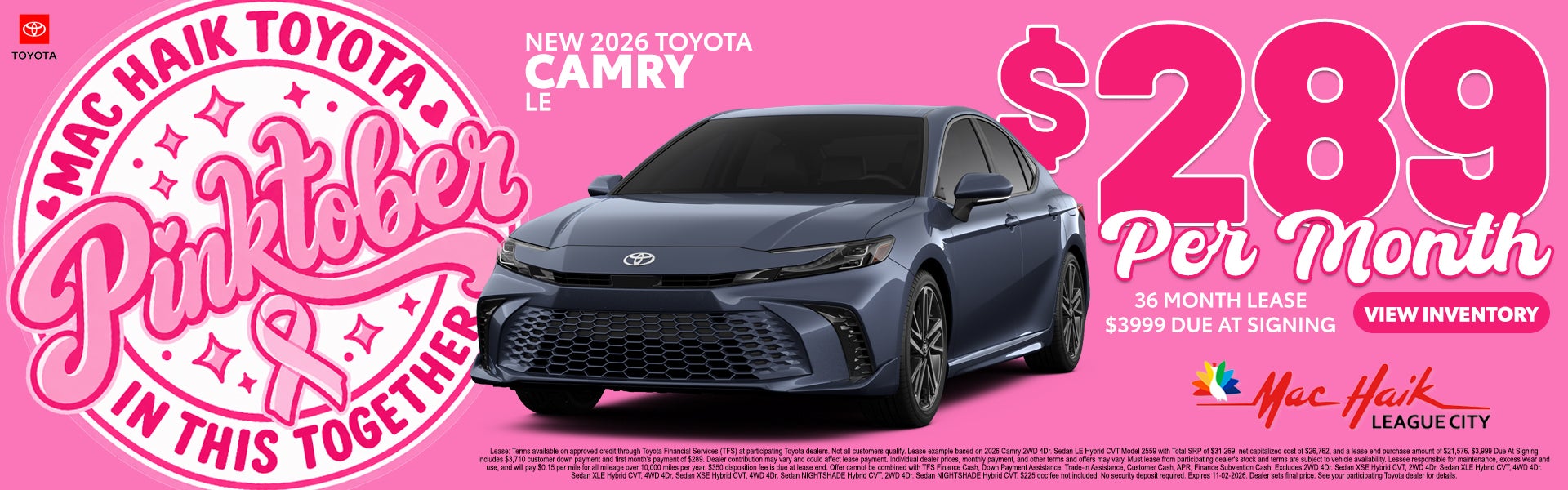 New 2026 Toyota Camry LE