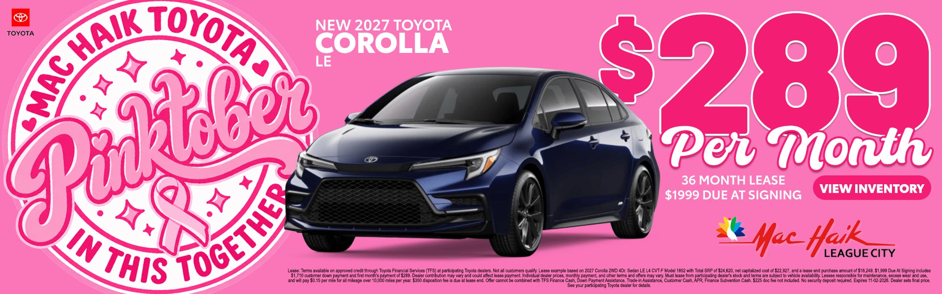 New 2027 Toyota Corolla LE